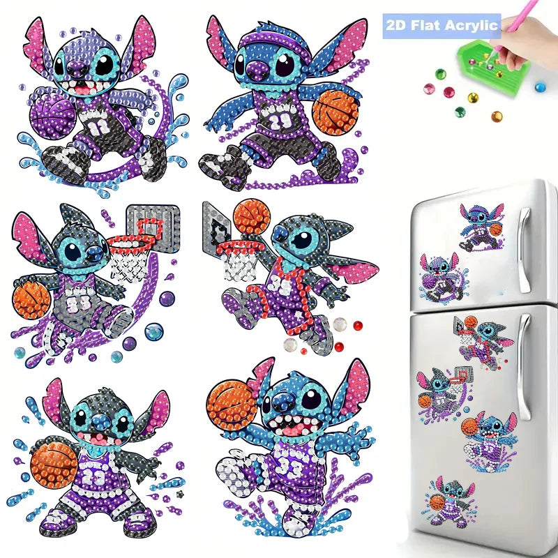 Aimants Réfrigérateur Lilo & Stitch (Peinture Diamant DIY)