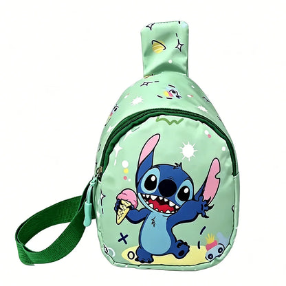 Sac de Poitrine Stitch & Angel – Sac Bandoulière Décontracté pour Enfant & Adulte