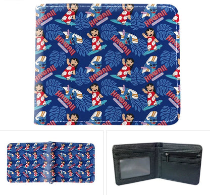 Portefeuille Stitch – Compact en Cuir PU (11,5 × 9,5 cm)