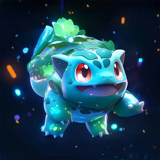Tableau Diamant Pokémon Bulbizarre – Kit Diamond Painting Complet