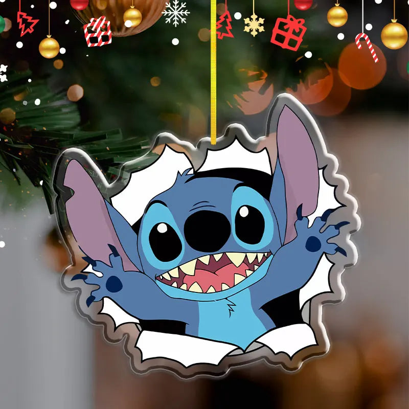 Pendentif de Noël Disney Stitch – Décoration en acrylique 2D