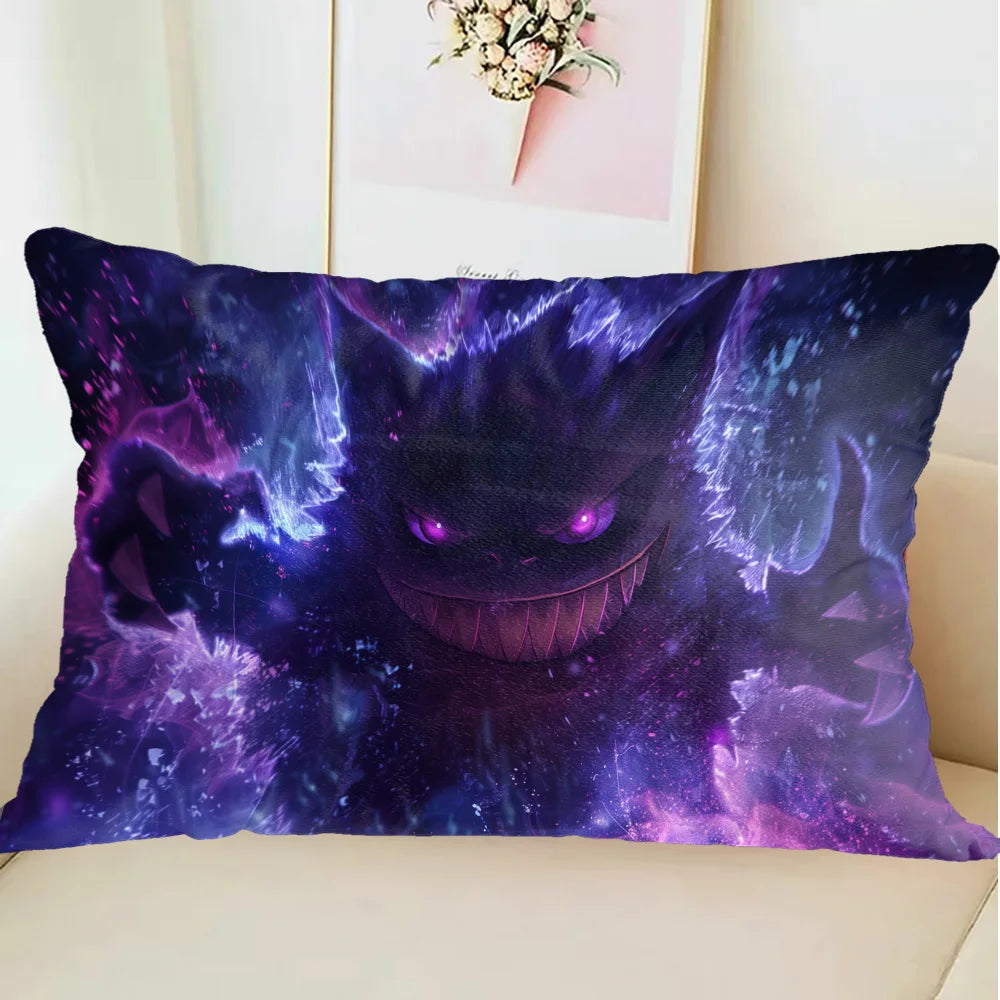 Taie d'oreiller décorative Ectoplasma rectangle – Collection Pokémon Kawaii