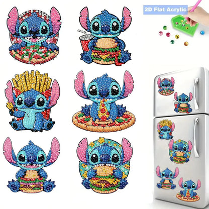 Aimants Réfrigérateur Lilo & Stitch (Peinture Diamant DIY)