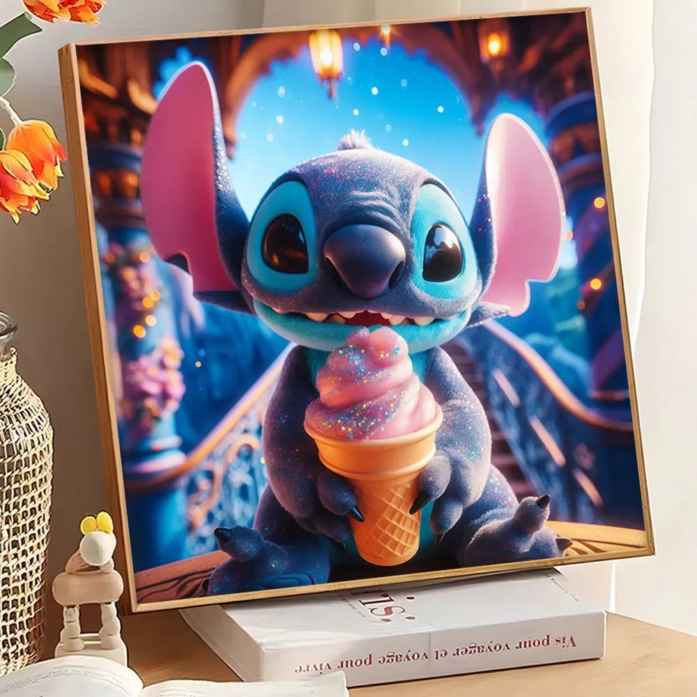 Tableau Diamant Stitch glace – Kit Diamond Painting Complet