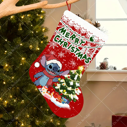 Chaussette de Noël Stitch – Rouge sapin