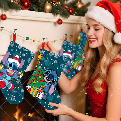 Chaussette de Noël Stitch Sapin ou guirlande 