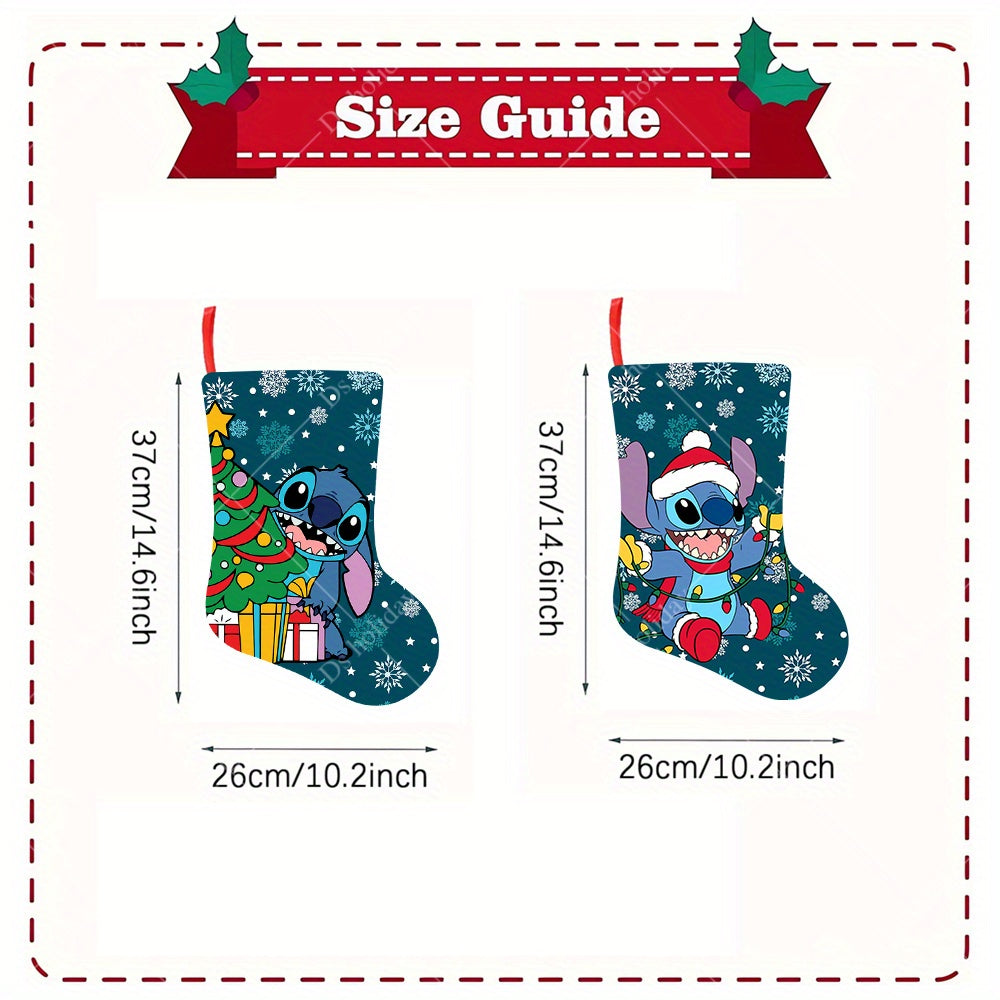 Chaussette de Noël Stitch Sapin ou guirlande 