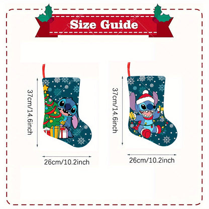 Chaussette de Noël Stitch Sapin ou guirlande 