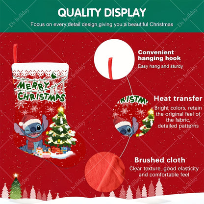 Chaussette de Noël Stitch – Rouge sapin