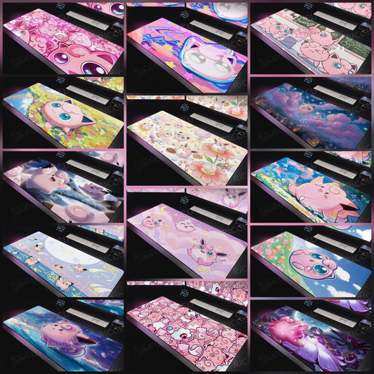 Tapis de souris XXL Pokémon Rondoudou – Douceur et style pour votre setup ! 🎤💖