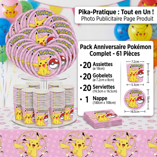 Kit Anniversaire Pokémon - 20personnes