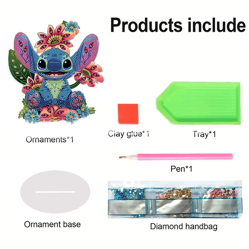 Atelier Créatif Peinture Diamant Stitch 3D – Tableau DIY en Strass à Réaliser (24×22 cm)