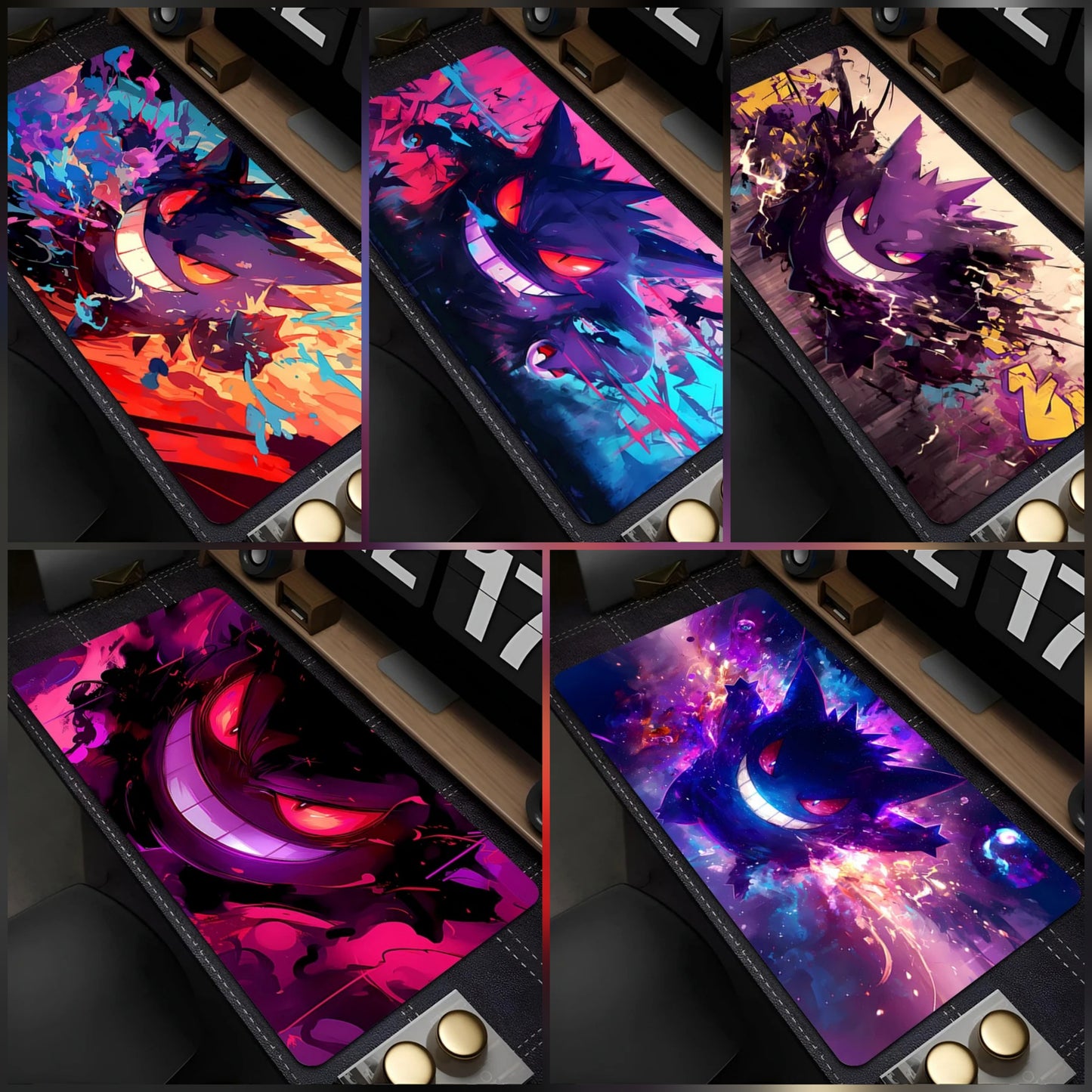 Tapis de souris XXL Pokémon Ectoplasma – Style sombre et puissance spectrale ! 👻💜