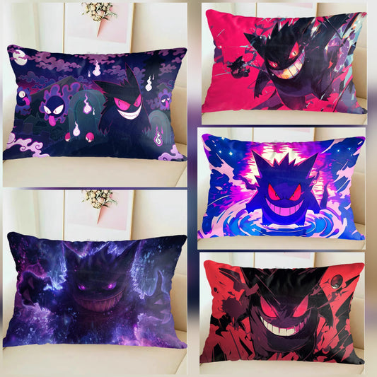 Taie d'oreiller décorative Ectoplasma rectangle – Collection Pokémon Kawaii