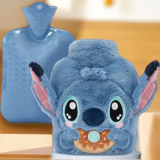 Bouillotte Eau Chaude Stitch Disney - Housse Peluche Chauffe-Mains & Ventre