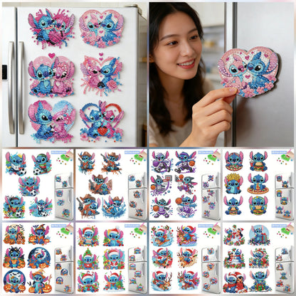Aimants Réfrigérateur Lilo & Stitch (Peinture Diamant DIY)