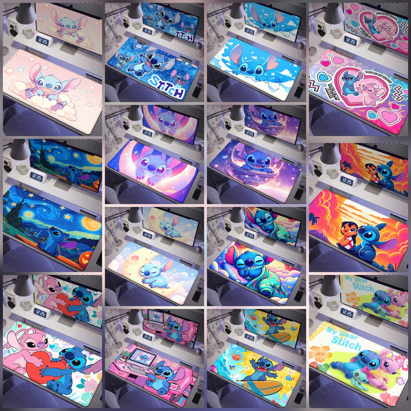 Tapis de Bureau XXL Stitch – Surface de Travail et Gaming (Plusieurs Dimensions)