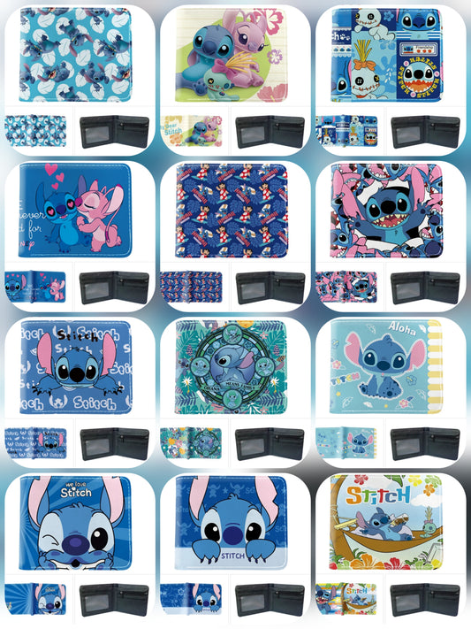 Portefeuille Stitch – Compact en Cuir PU (11,5 × 9,5 cm)