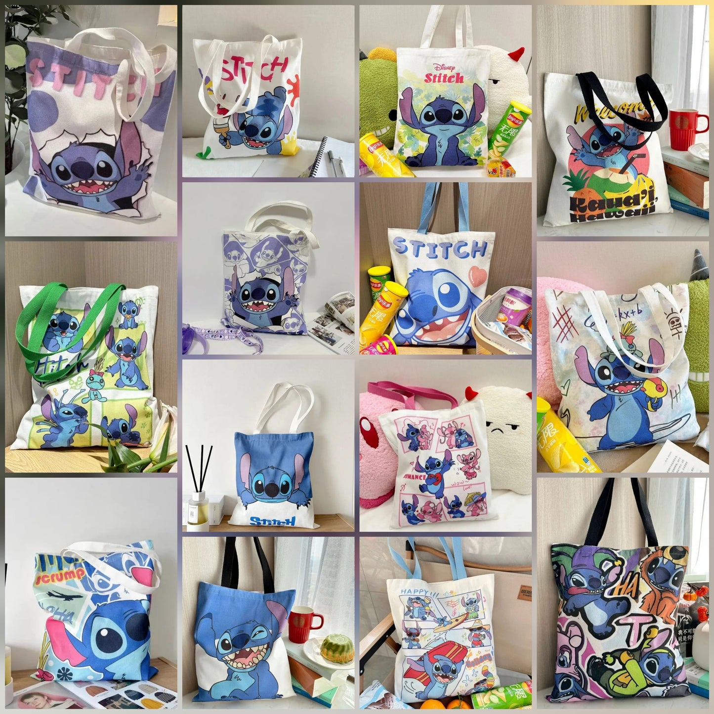 Tote Bag Stitch - Sac en Toile Kawaii - Accessoire indispensable