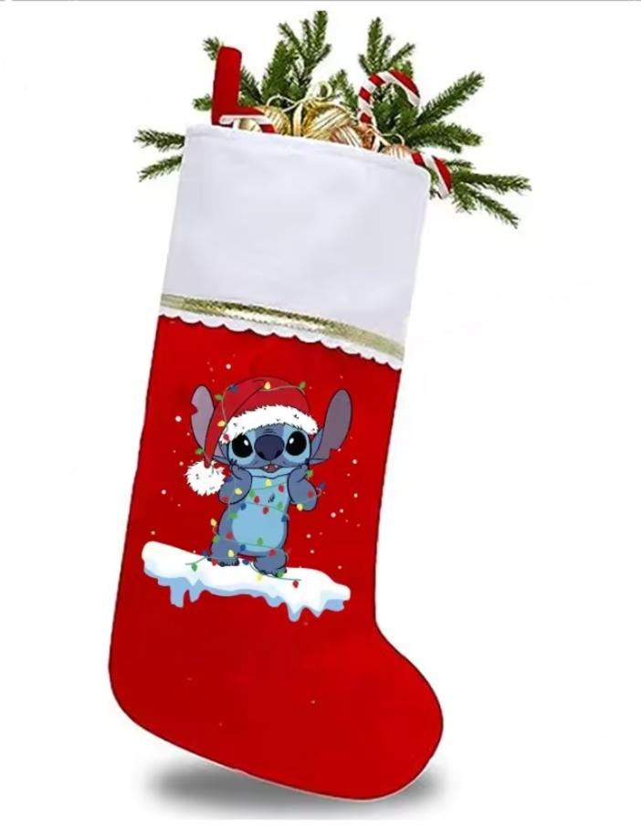 Chaussette de Noël Disney Stitch - L'esprit d'Ohana pour les Fêtes ! 🌟