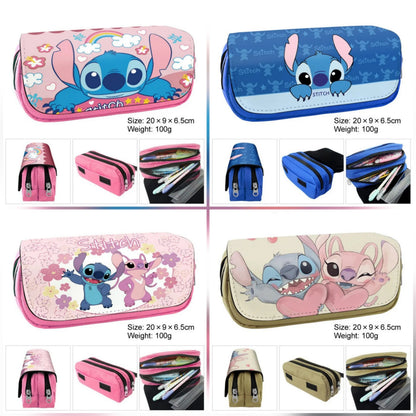 Trousse Scolaire Stitch & Angel – Collection Rectangulaire