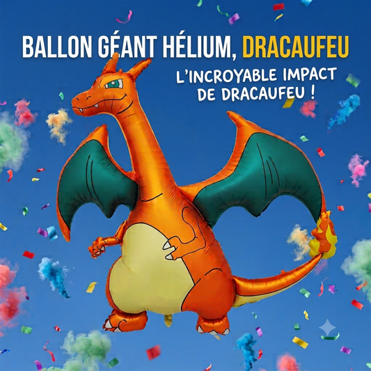 Ballon Géant Dracaufeu Pokémon XXL - Ballon Aluminium Déco Anniversaire 134cm
