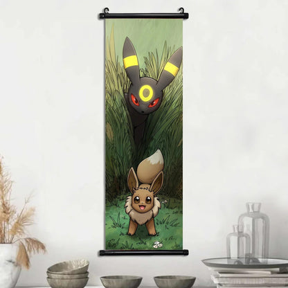 Affiches Pokémon Évolutions d’Évoli – Toile Murale en Tissu Canvas