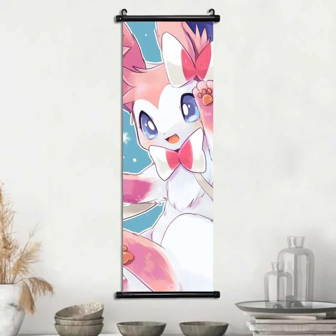Affiches Pokémon Évolutions d’Évoli – Toile Murale en Tissu Canvas
